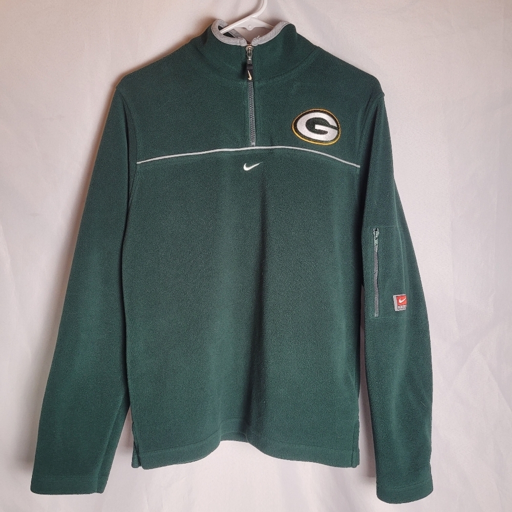 Greenbay Packer Nike Team Youth Size XL Fleece 1/4 Zip Sweater